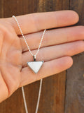 White Buffalo triangle necklace