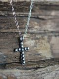 Half Bead cross necklace