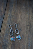 Pink Dahlia chain earrings