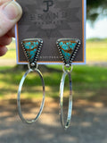 Number 8 triangle hoop earrings