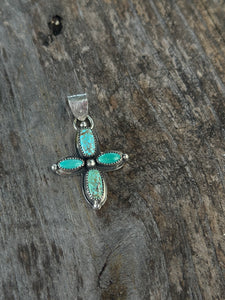 Turquoise Cross pendant