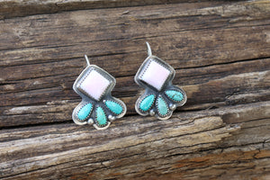 Pink Conch shell hook earrings