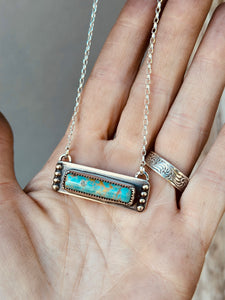 Turquoise bar necklace