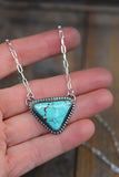 Glacier Blue triangle necklace