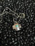 Hammered cross necklace