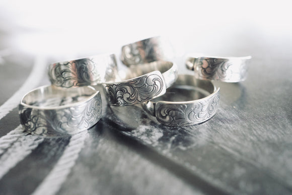 Wide Engraved Ring