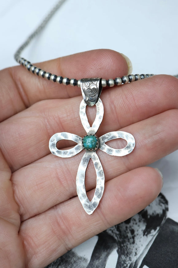 Hammered cross pendant (pendant only)