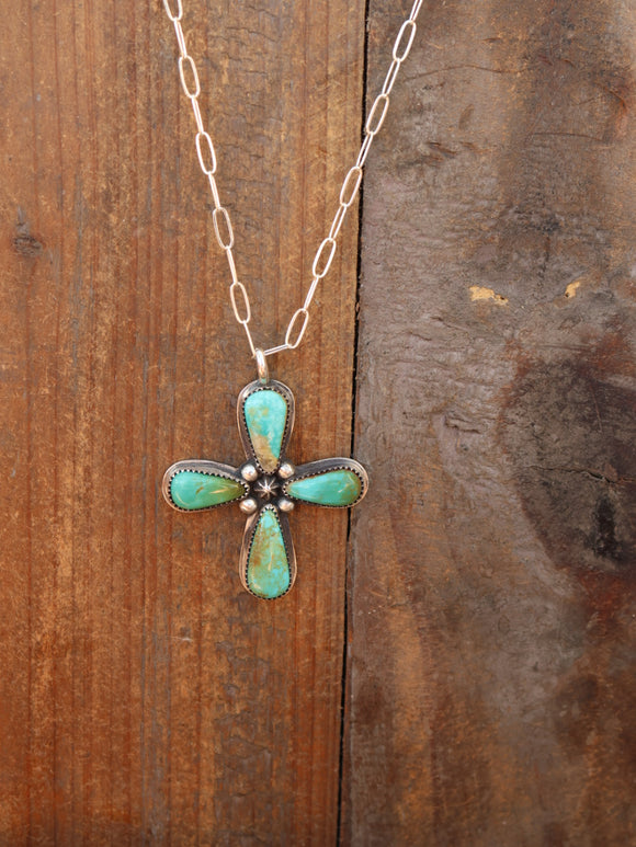 Turquoise Cross Necklace➕