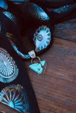 Glacier Blue triangle pendant