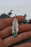 Turquoise Feather pendant