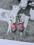 Cotton candy dangle earrings