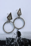 Floral Twisted Mini Hoops