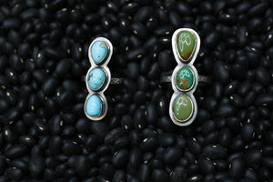 The Tres Turquoise rings