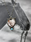 Wild Horse heart toggle Necklace