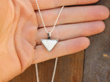 White Buffalo triangle necklace