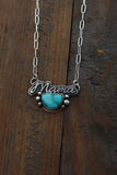 Mama half moon necklace