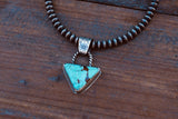 Glacier Blue triangle pendant