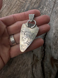 Broken arrow turquoise arrow head pendant