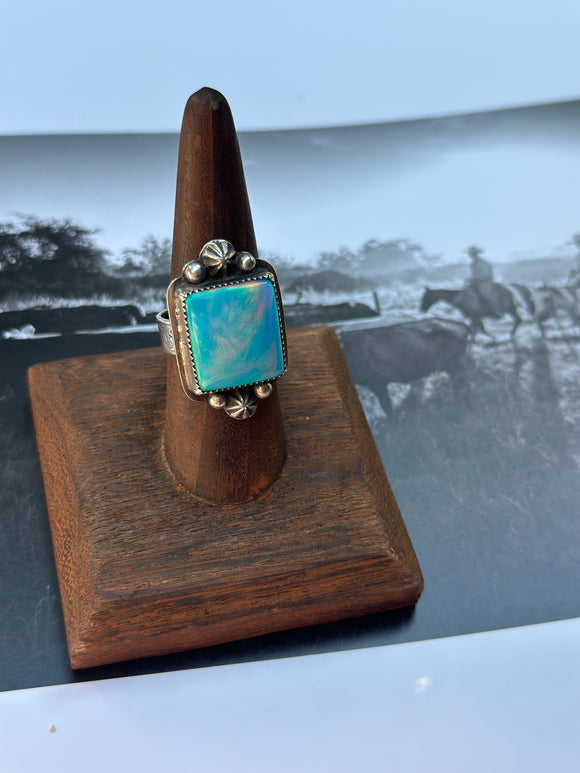 Square Opal ring