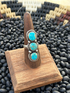 Sonoran triple stone ring