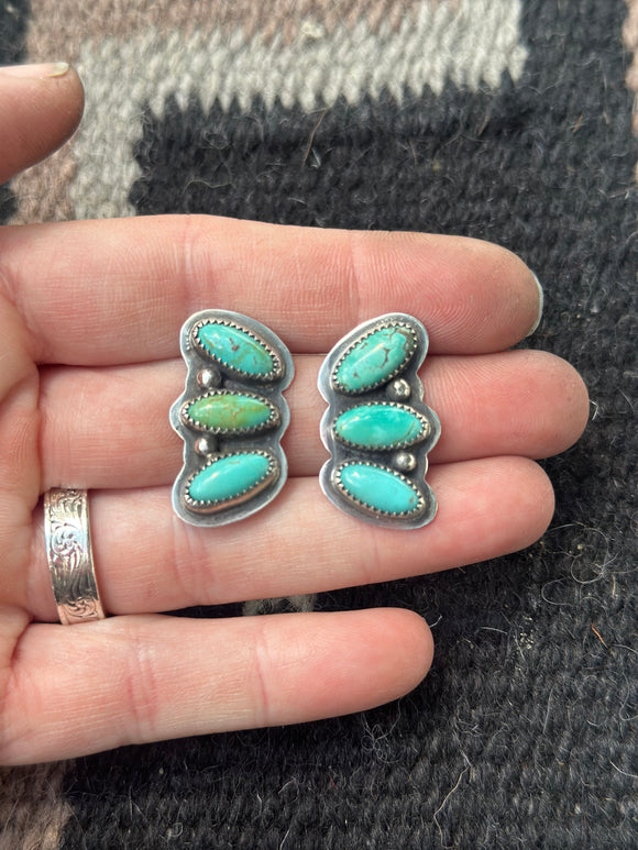 Chilean turquoise earrings