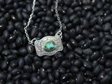 Engraved buckle necklace