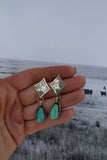 Turquoise dangle posts