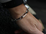 Turquoise and handmade chain bracelet