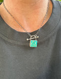 Square Lock Toggle Necklace