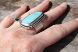 Hammered band statement ring