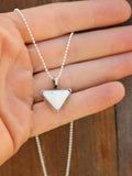White Buffalo triangle necklace