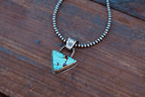 Glacier Blue triangle pendant