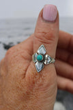 Turquoise Flower Ring
