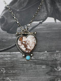 Wild Horse heart toggle Necklace