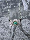 Engraved buckle necklace