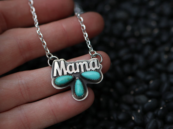 Mama cluster necklace