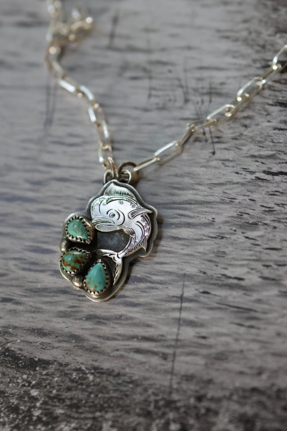 Dolphin (mahi) turquoise necklace