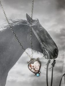 Wild Horse heart toggle Necklace