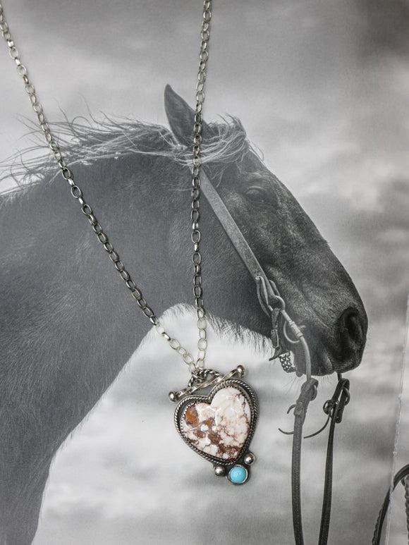 Wild Horse heart toggle Necklace