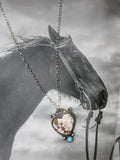 Wild Horse heart toggle Necklace