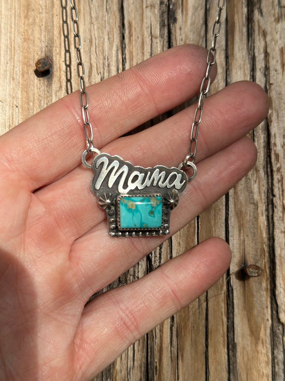Mama square necklace