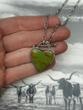 Turquoise Heart toggle necklace