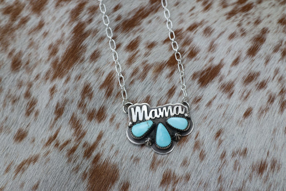 Mama cluster necklace