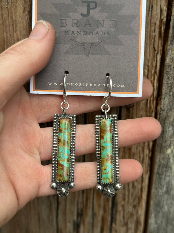 Turquoise bar earrings