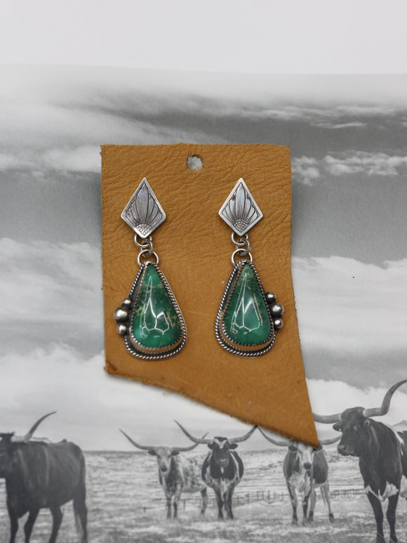 Broken Arrow Turquoise earrings