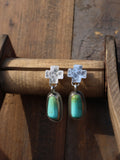 Hammered cross dangle earrings