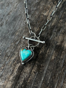 Handmade Heart Toggle Necklace