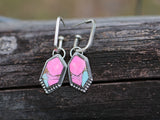 Cotton candy dangle earrings