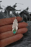 Turquoise Feather pendant