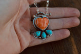 Spiny Oyster heart toggle necklace